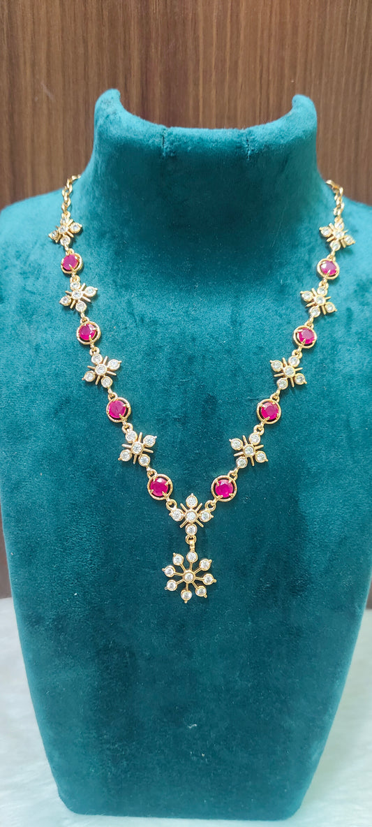 Pure panchaloham daimond look necklace