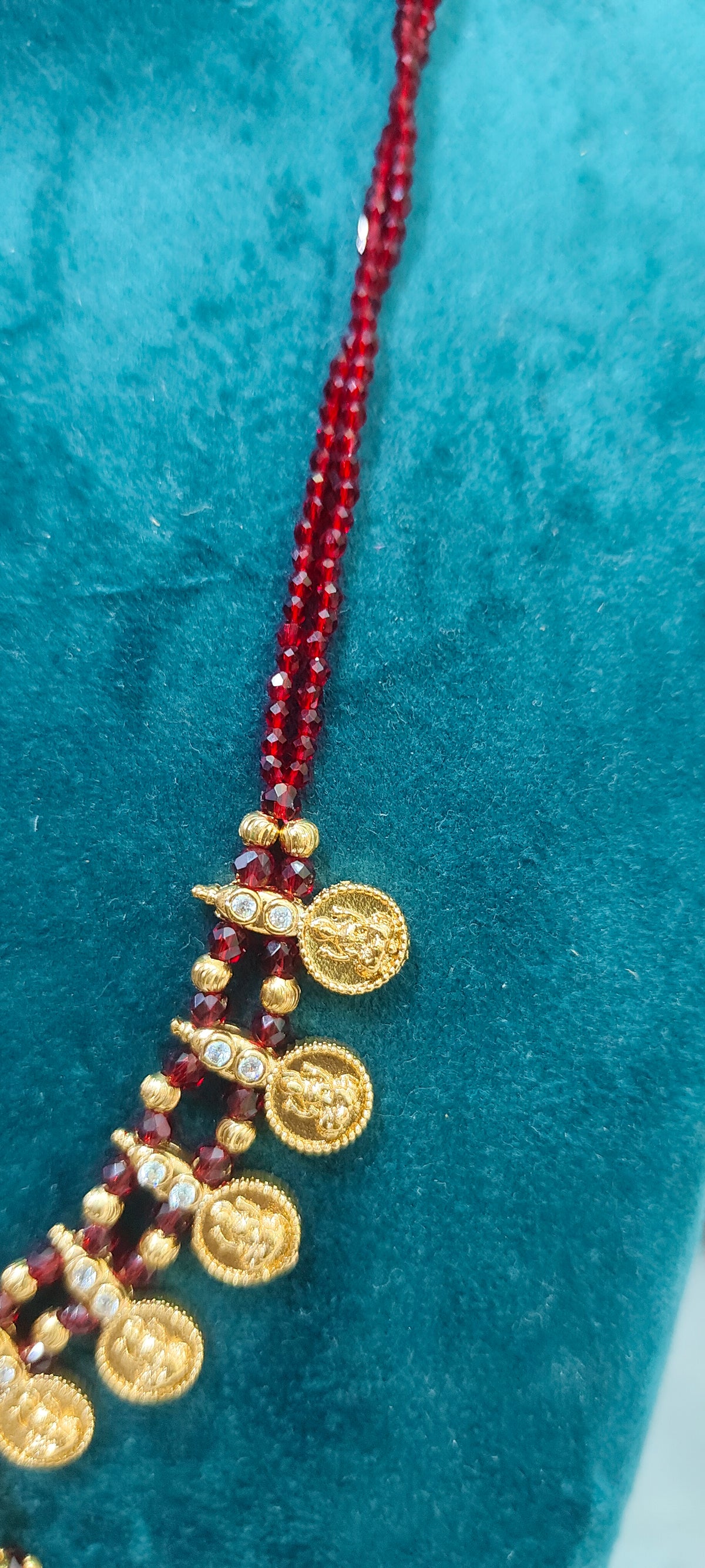 Beautiful 2 line Lakshmi Devi beads necklace