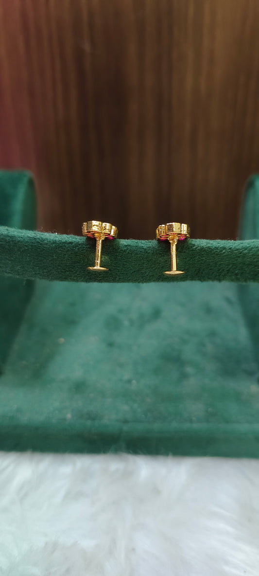Pure panchaloham ruby j type studs