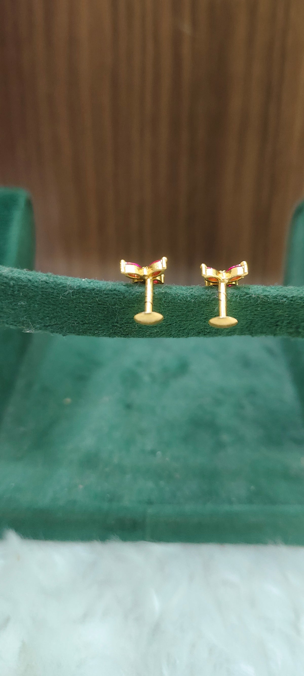 Pure panchaloham ruby kids earrings