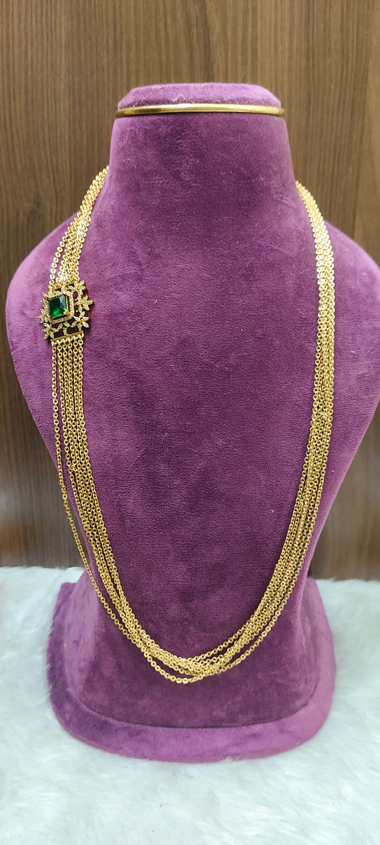 Premium nakshi finish 6 Line 30 " length chandraharam