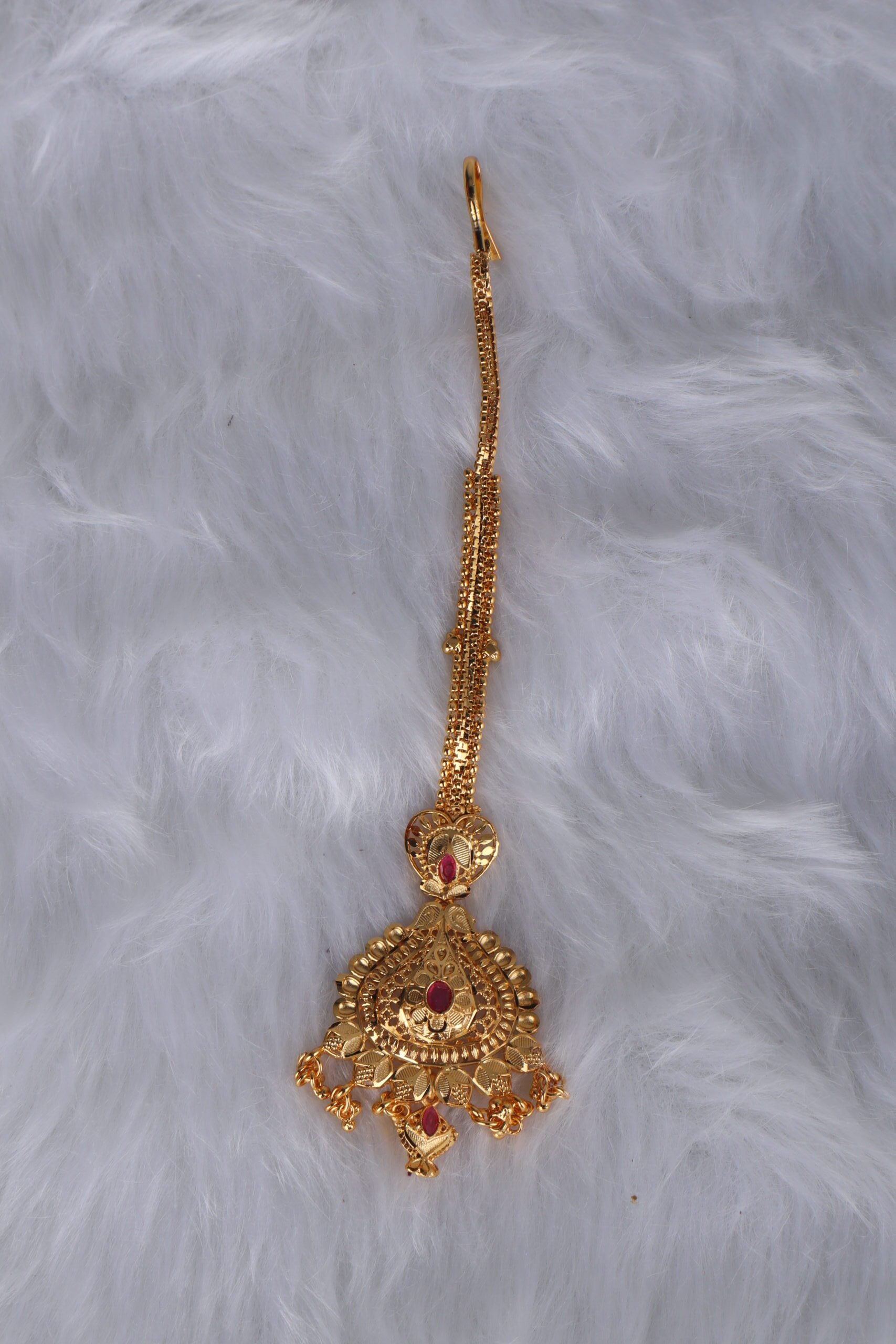 Gold Plated Maang Tika(1G) – Paanchajanya Jewels