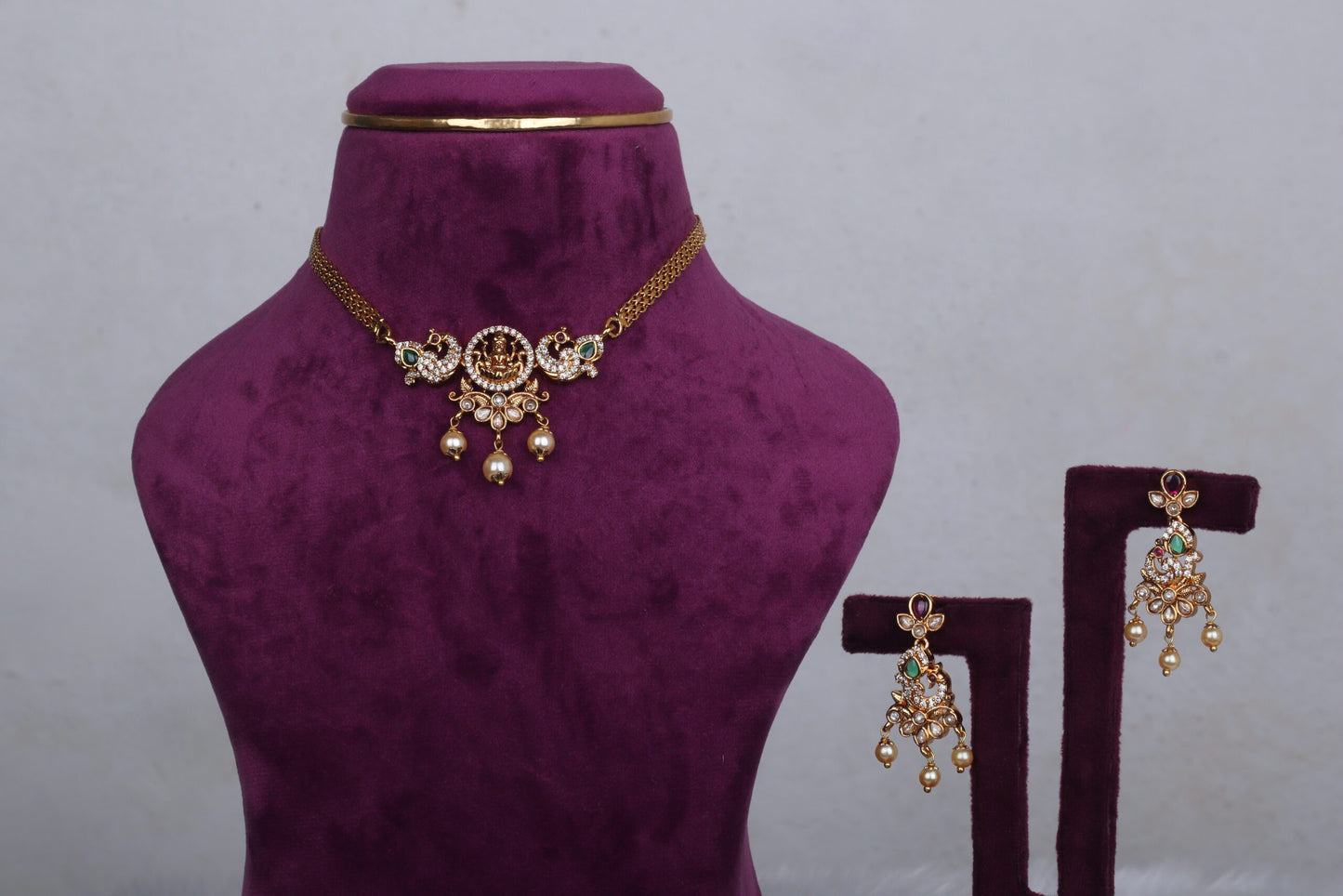 Royal Lakshmi Peacock Choker Set