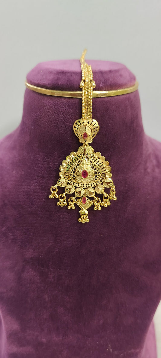 100% gold look maagtika 1 gram plated (Gold plated)