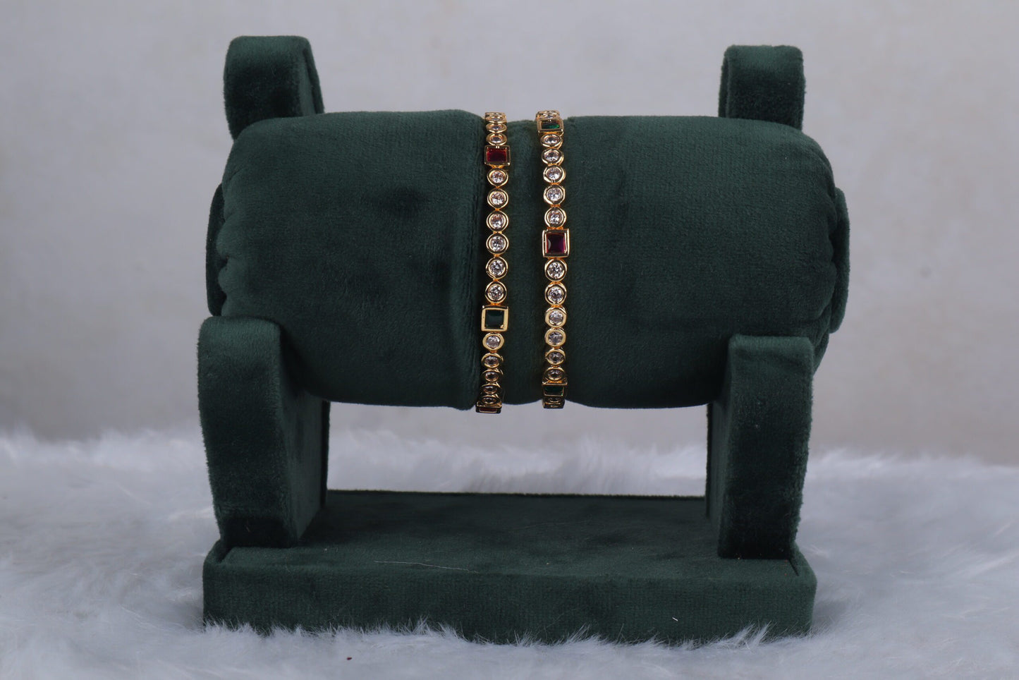Multi Stone Elegance Bangles
