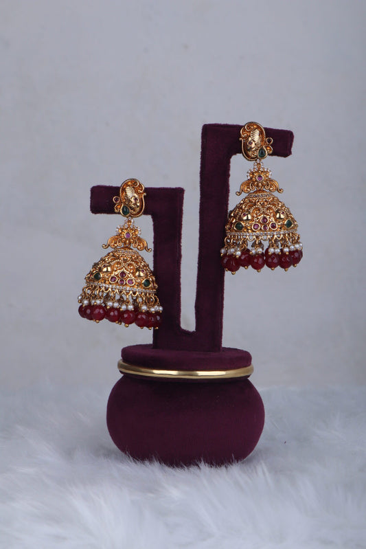 Handcrafted Nakshi Bridal Jhumkas