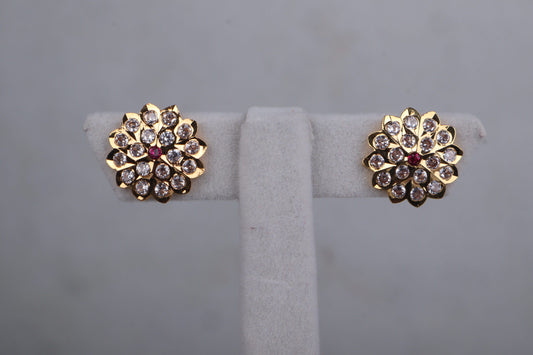 Floral Sparkle Studs