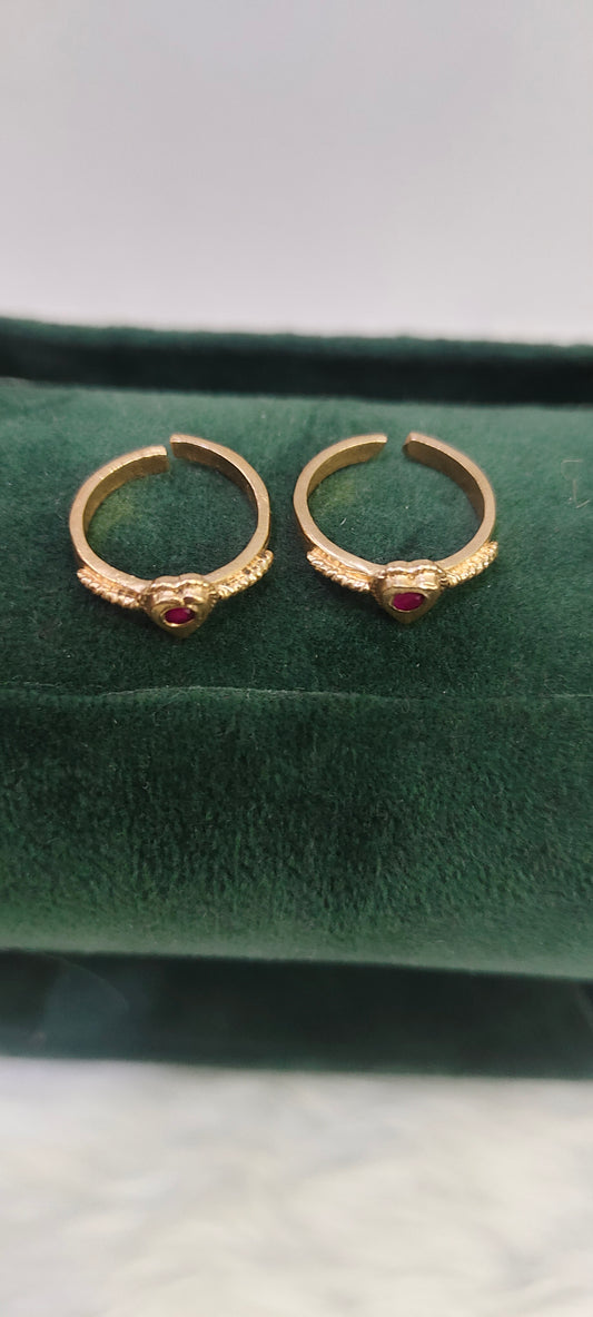 Pure panchaloham adjustable toe rings