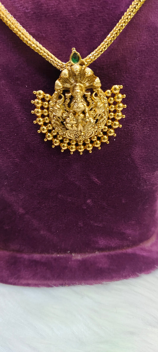 Premium nakshi Lakshmi Devi nanu necklace with studs