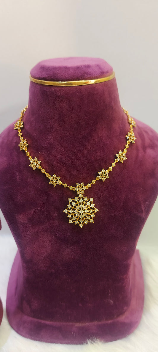 Stunning dimond look necklace set