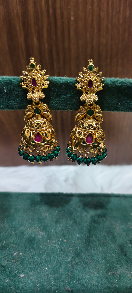 Premium gold look jumkas