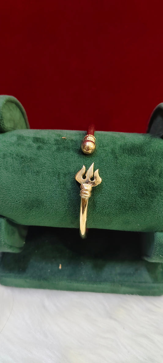 Pure panchaloham unpolished mens trisul openable kada