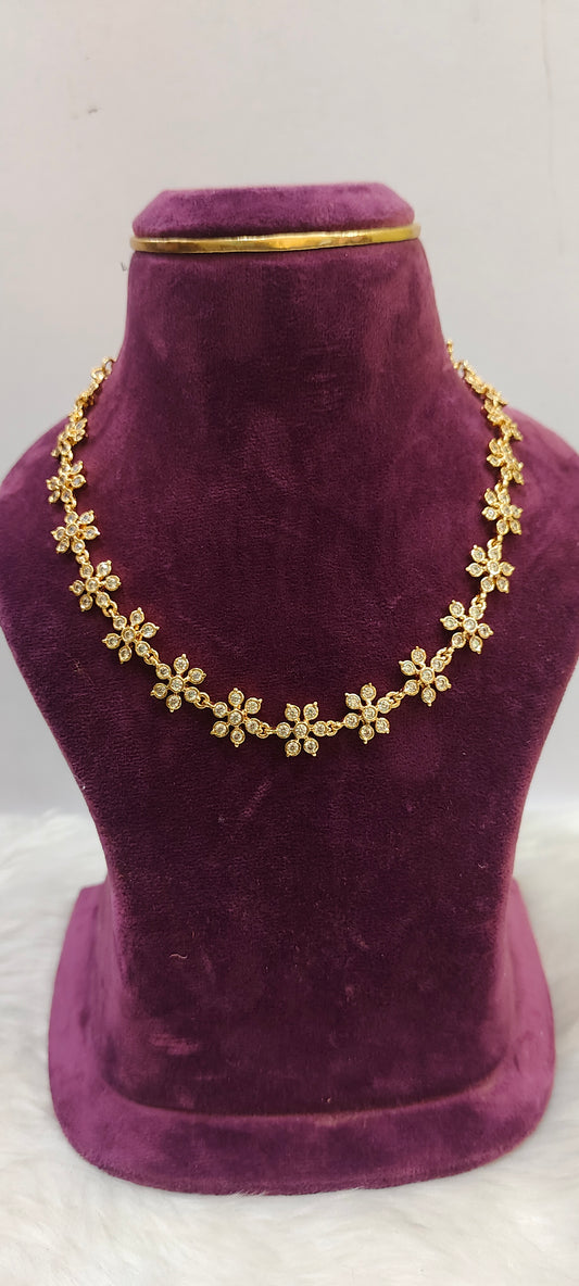 Pure panchaloham diamond look necklace