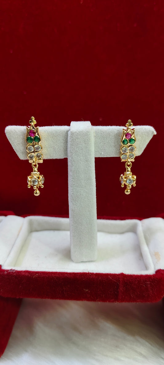 Diamond Studded Drop Earrings