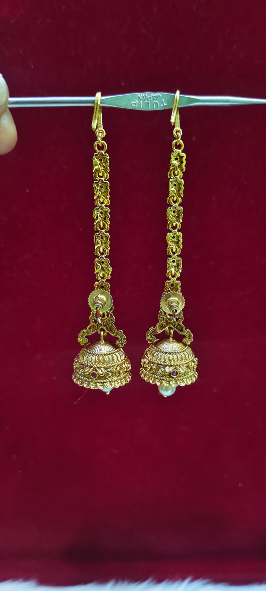 Premium nakshi attached maati with jumkas