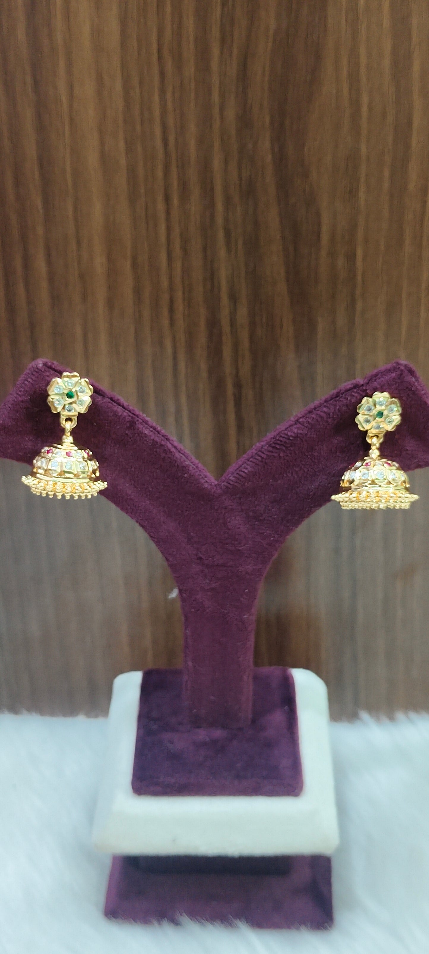 Pure panchaloham vintage look jumkas