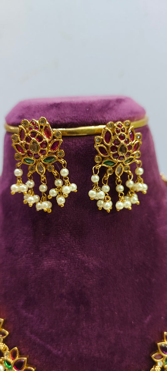 Elegant kepu pearl necklace set