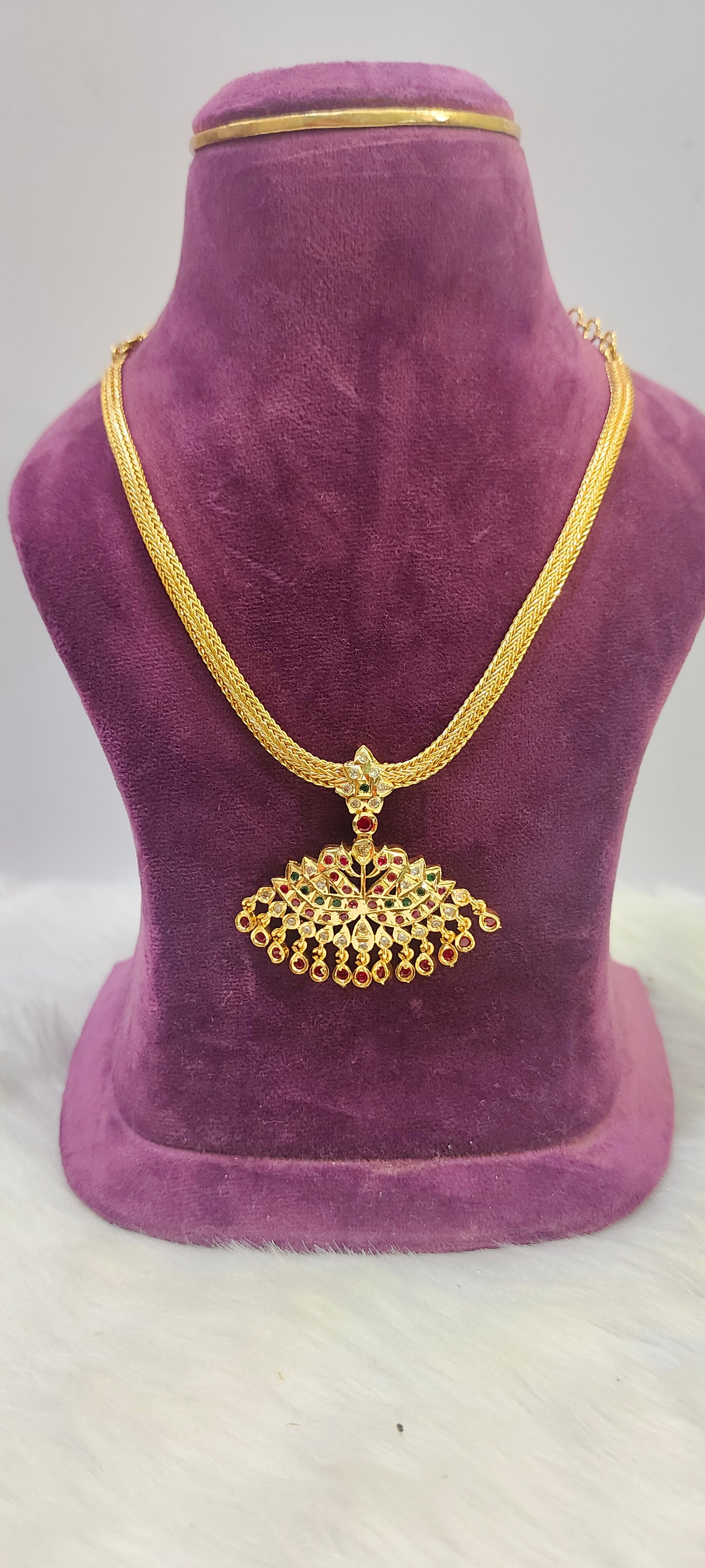 Pure panchaloham double swam nanupatti necklace