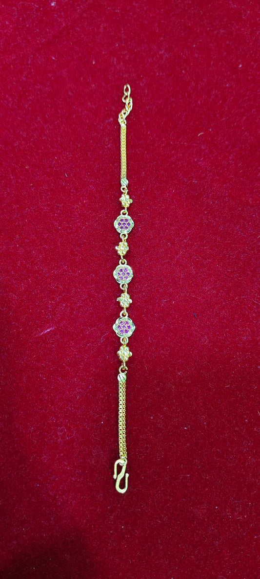 100% gold look ladies bracelet