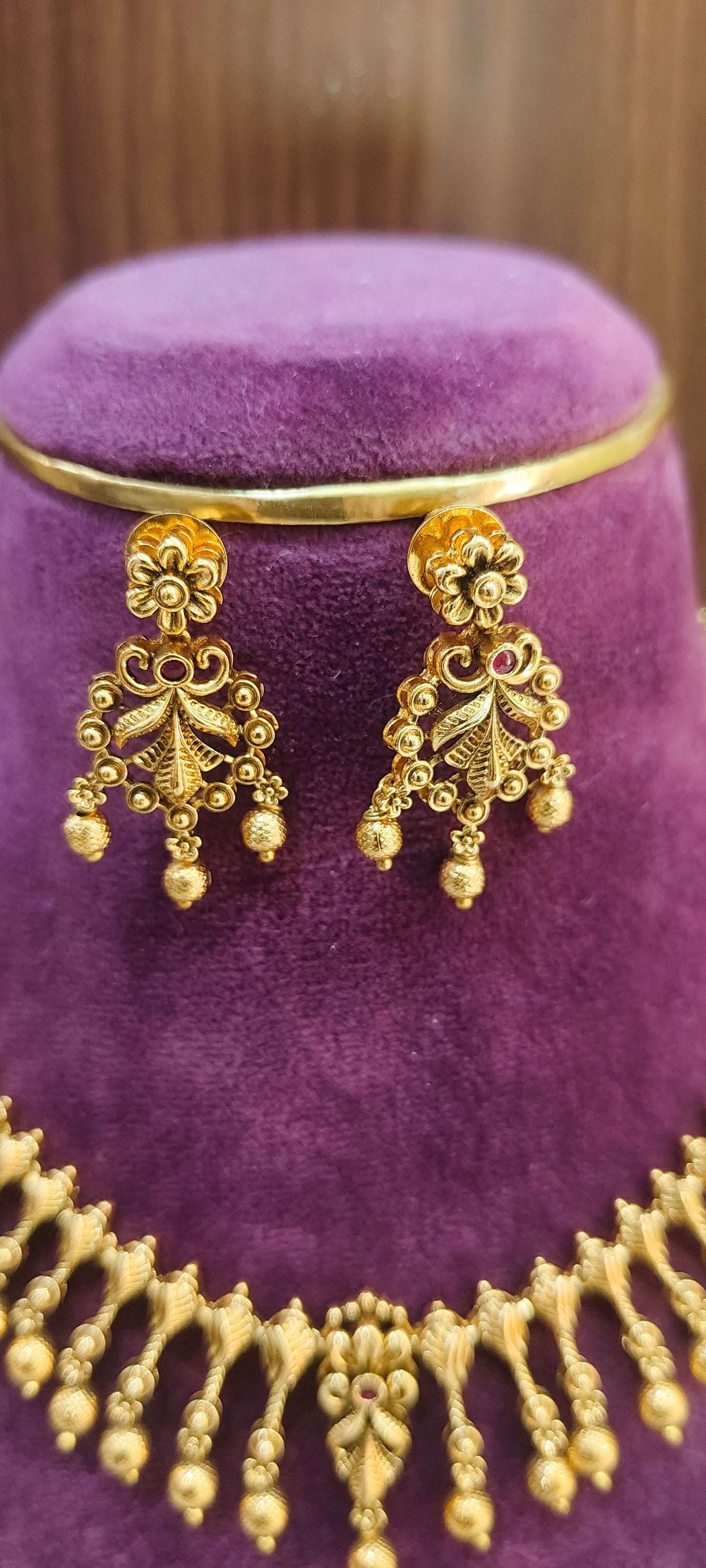 Premium antique nakshi necklace set