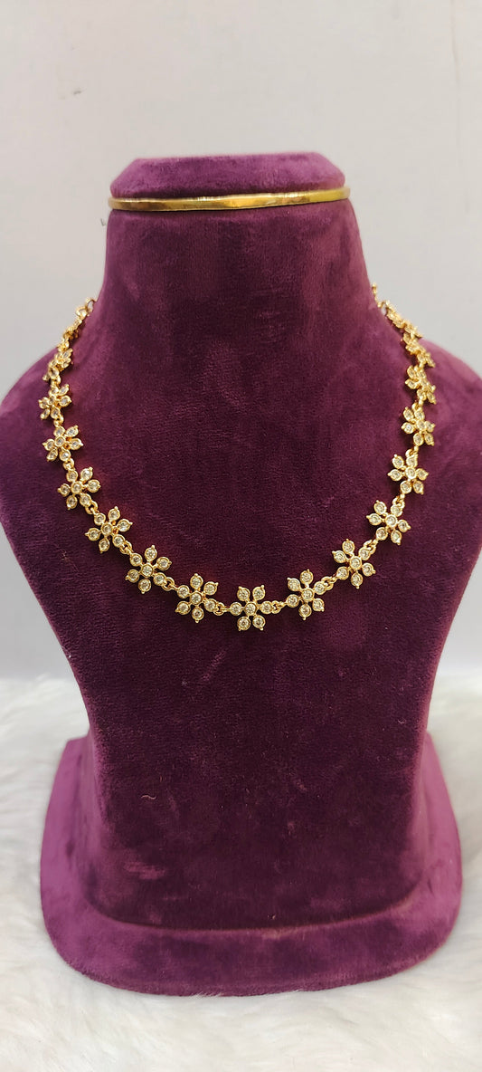 Pure panchaloham dimond look necklace