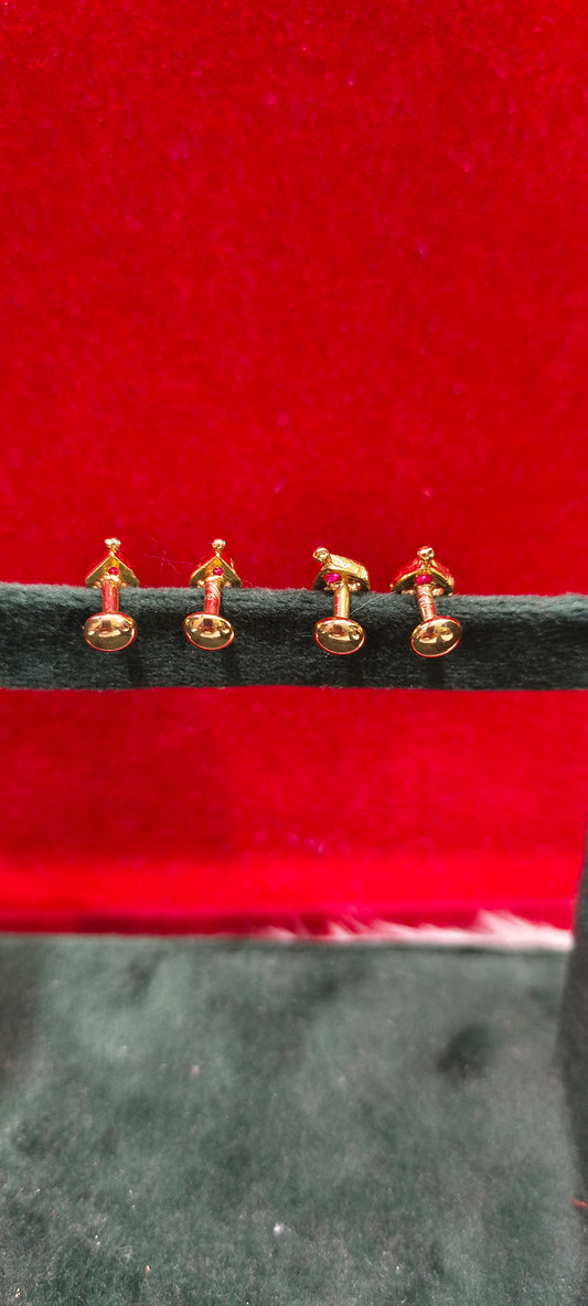 Pure panchaloham mother and daughter combo earrings