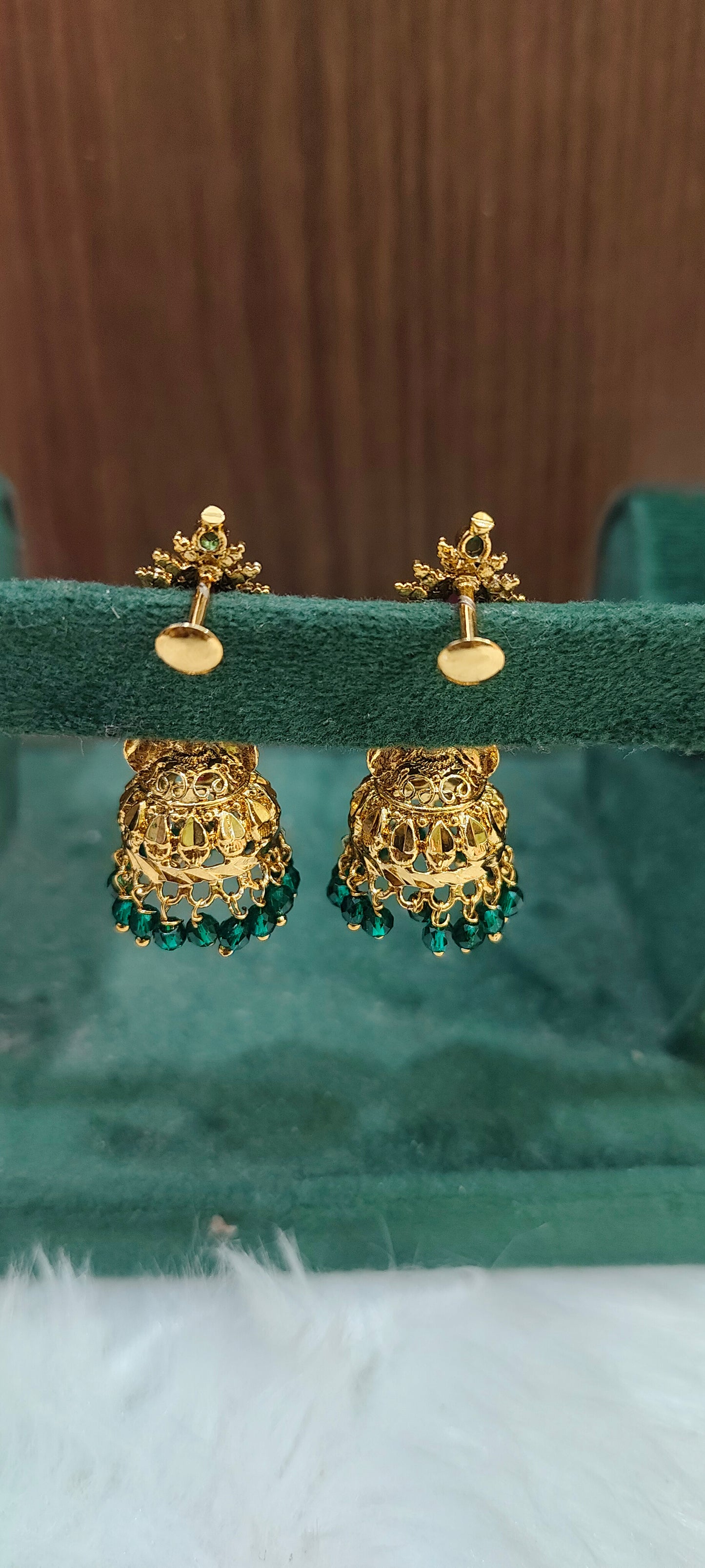 Premium gold look jumkas