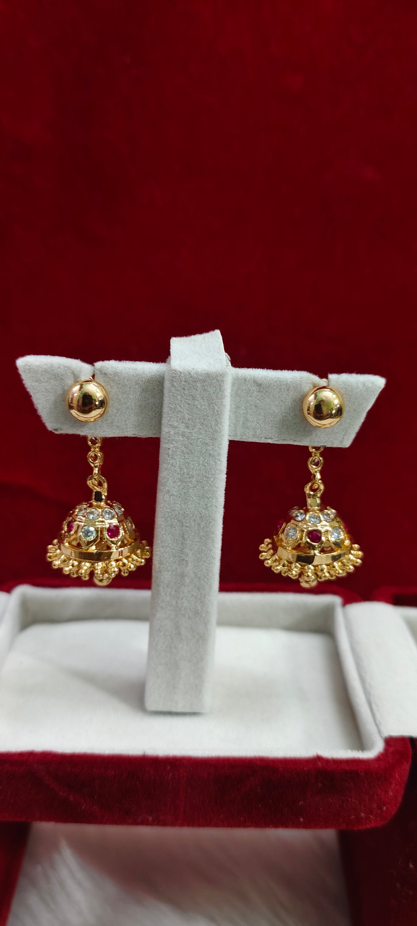 Pure panchaloham vintage look lengthy jumkas