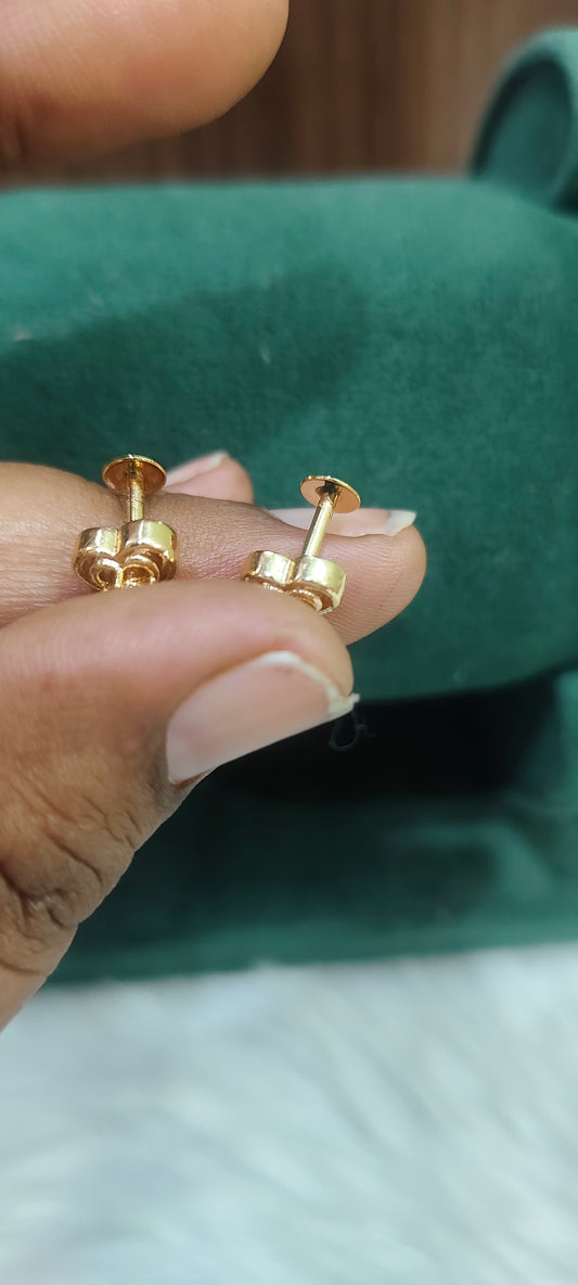 Pure panchaloham heart studs