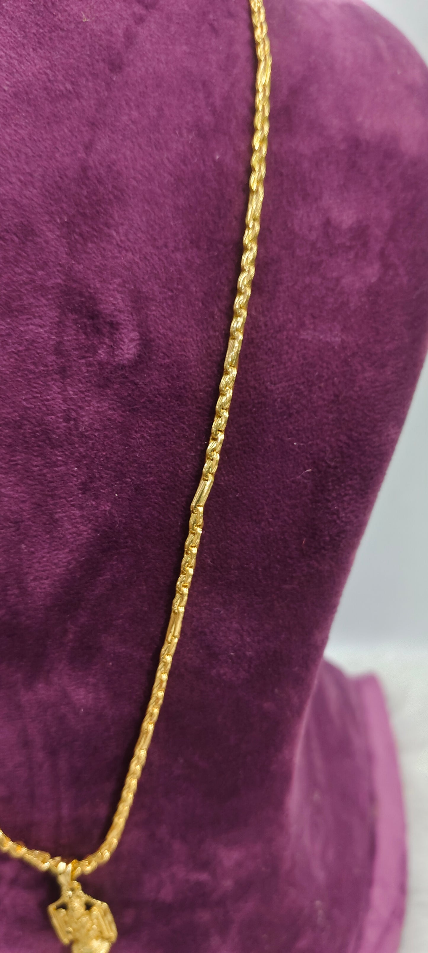 Stunning gold look 24" length balaji pendant chain