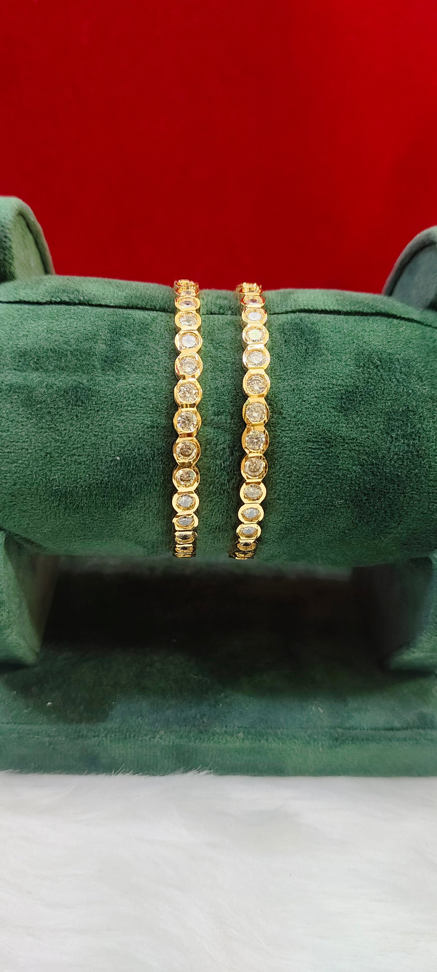 Pure panchaloham dimond look bangles