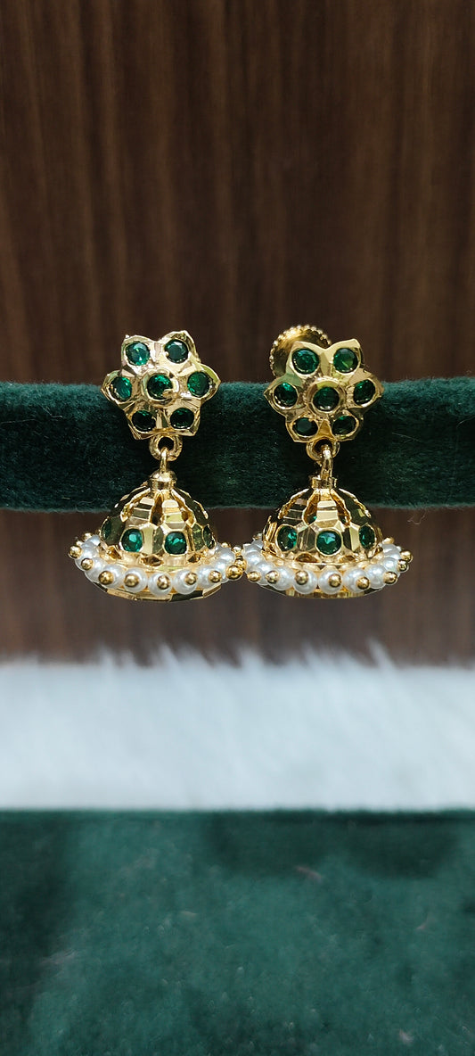 Pure panchaloham cute pearl jumkas