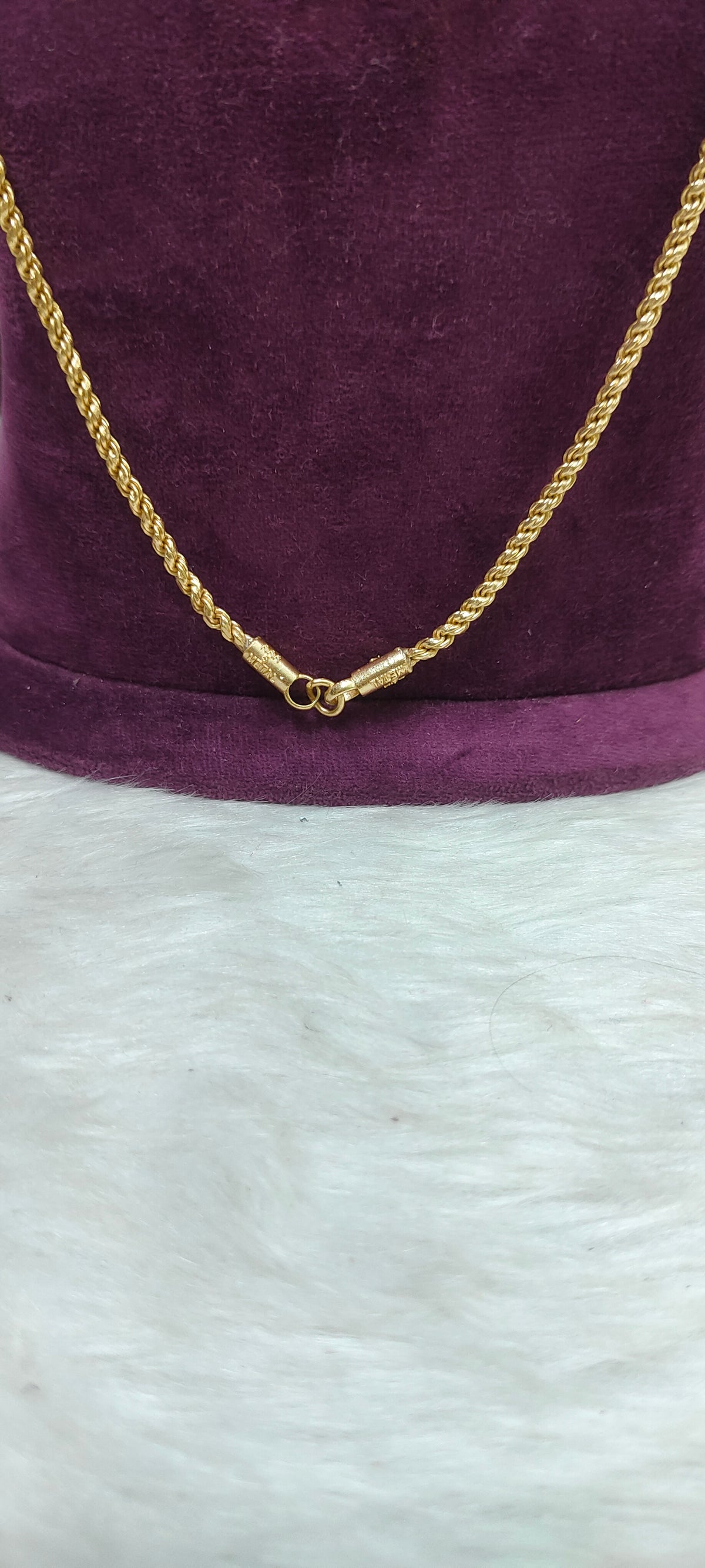 Pure panchaloham unpolished 30" length rope chain