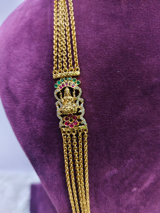 Premium nakshi 30" length 5 line chandraharm