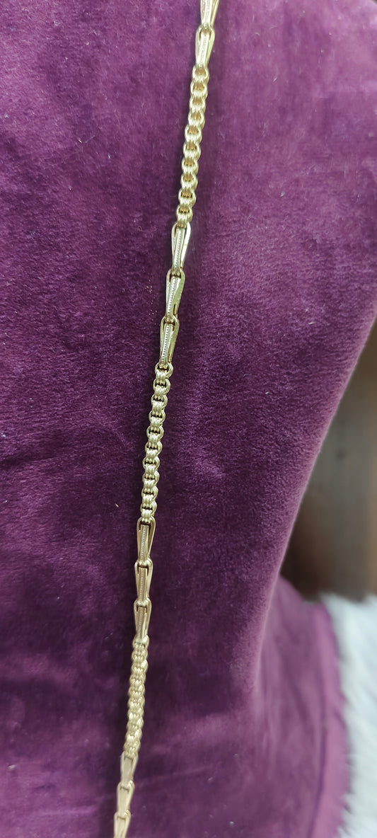 Pure panchaloham unpolished 30" length bharati model 10+3 chain
