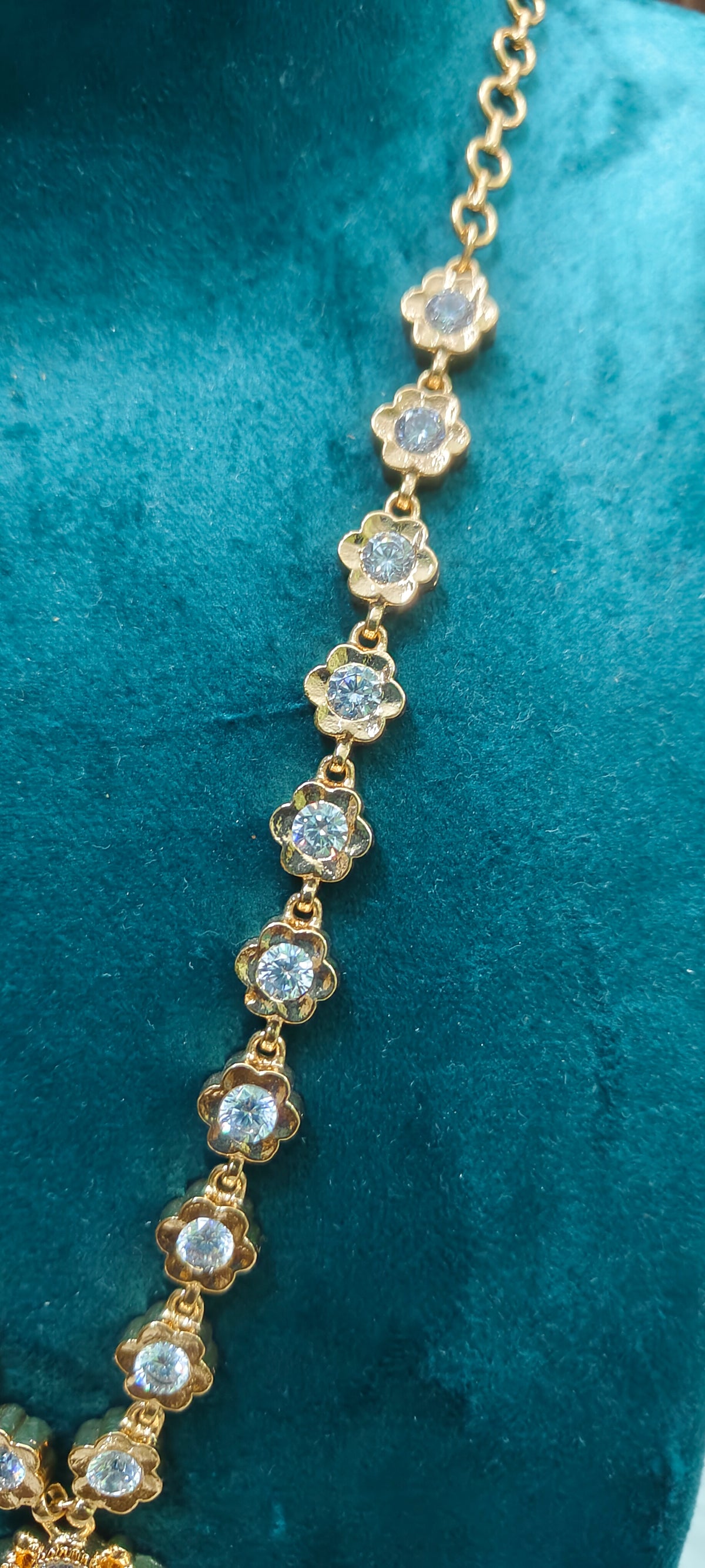 Pure panchaloham daimond look necklace