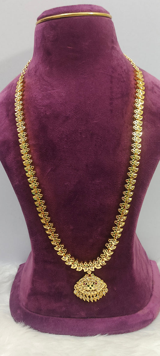 Pure panchaloham vintage mango long haram set