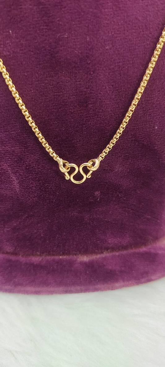 Pure panchaloham unpolished 18" ladies short chain