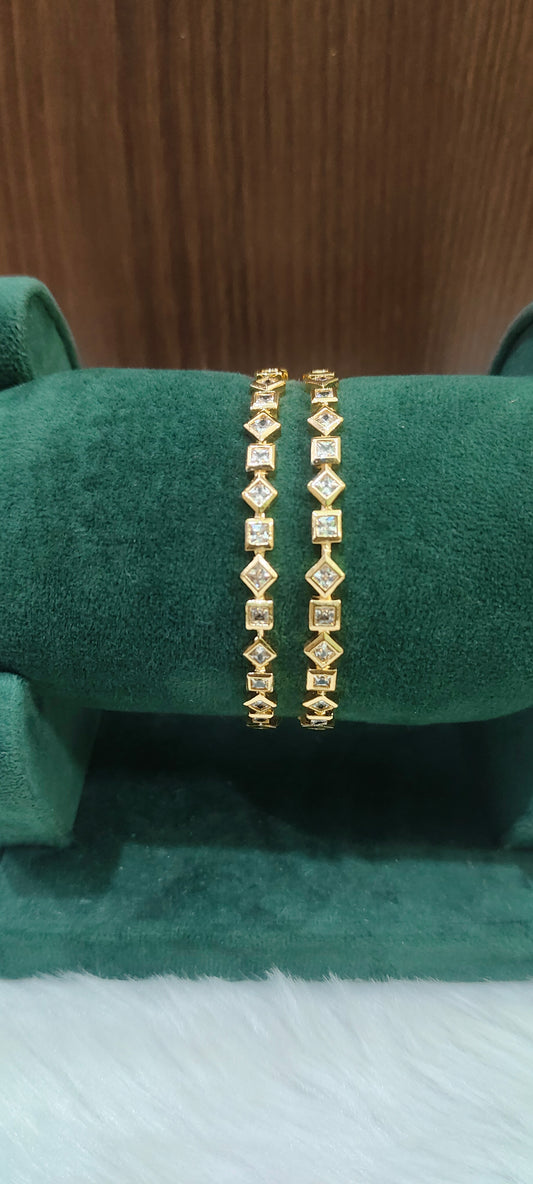 Pure panchaloham trendy diamond cut 2 bangles