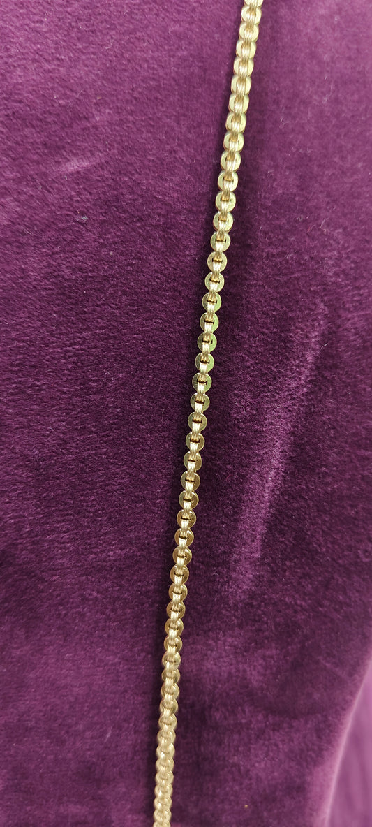 Pure panchaloham unpolished 30" length gold model malbar chain