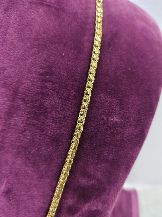 Pure panchaloham unpolished heart shape chain