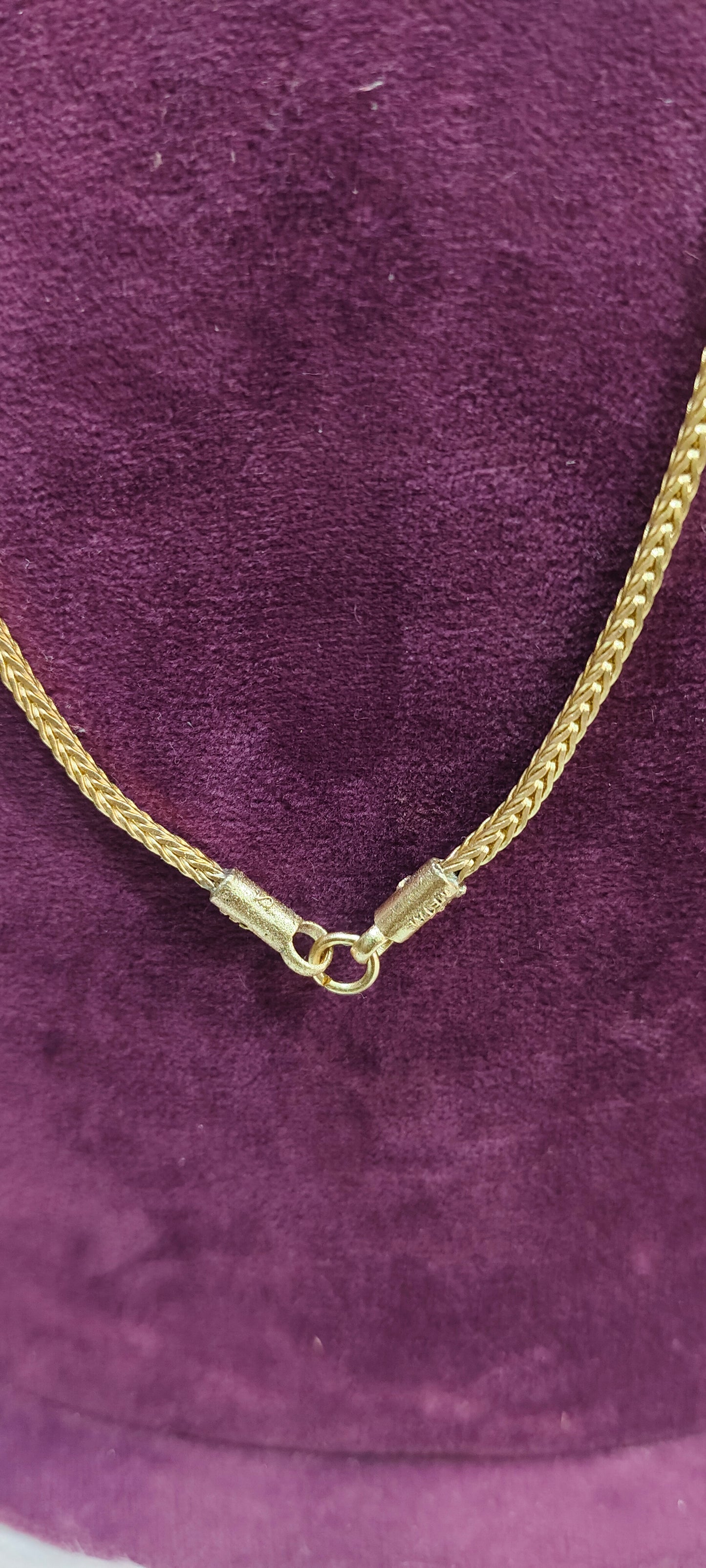 Pure panchaloham unpolished 24" length medium broad v cut thali chain