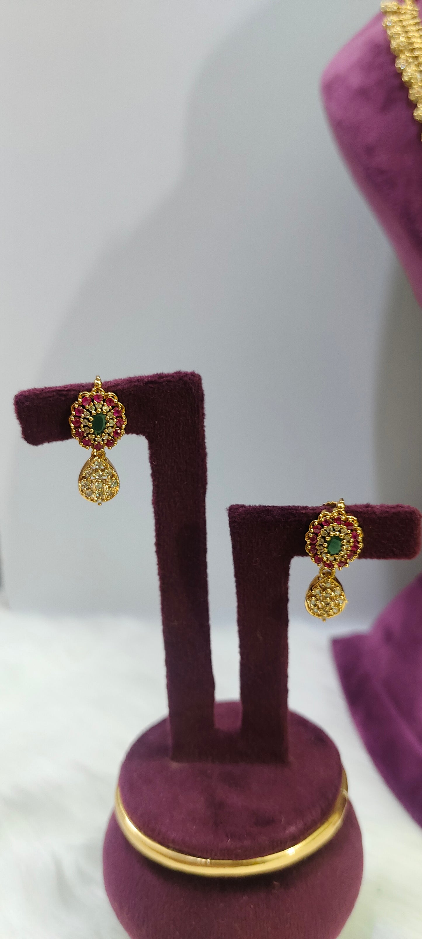 Premium necklace and long haram combo set