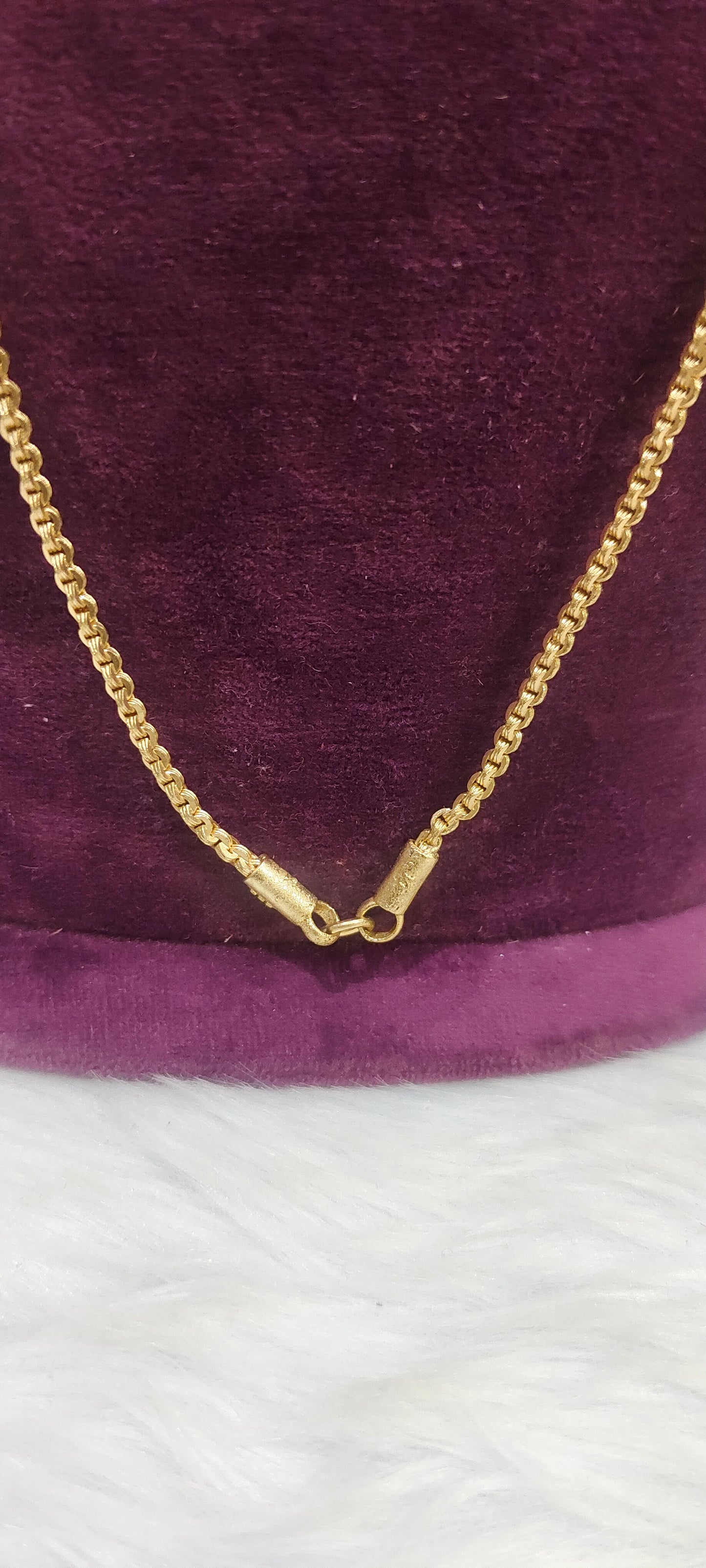 Pure panchaloham unpolished 30" gold model malbar thali chain