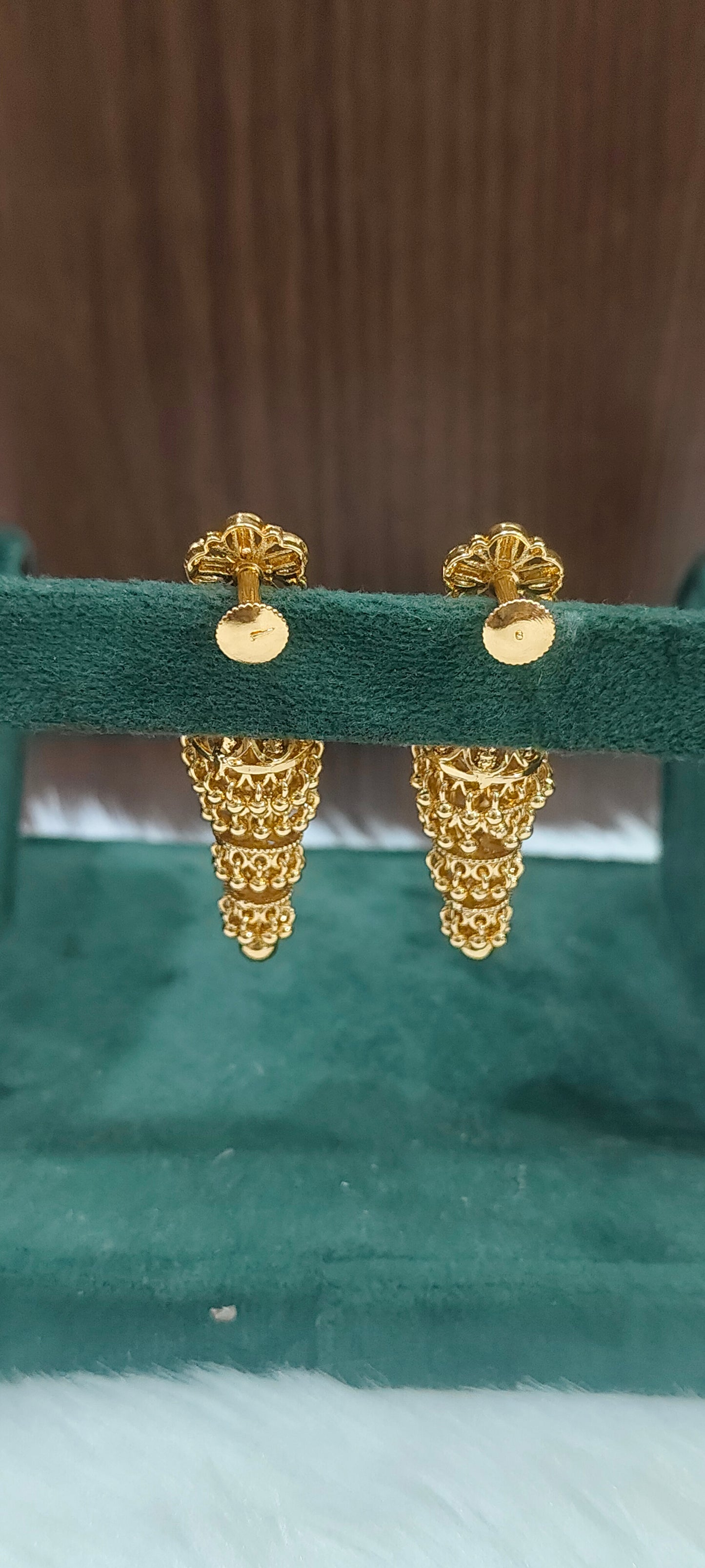 Premium micro gold plated gold look step jumkas