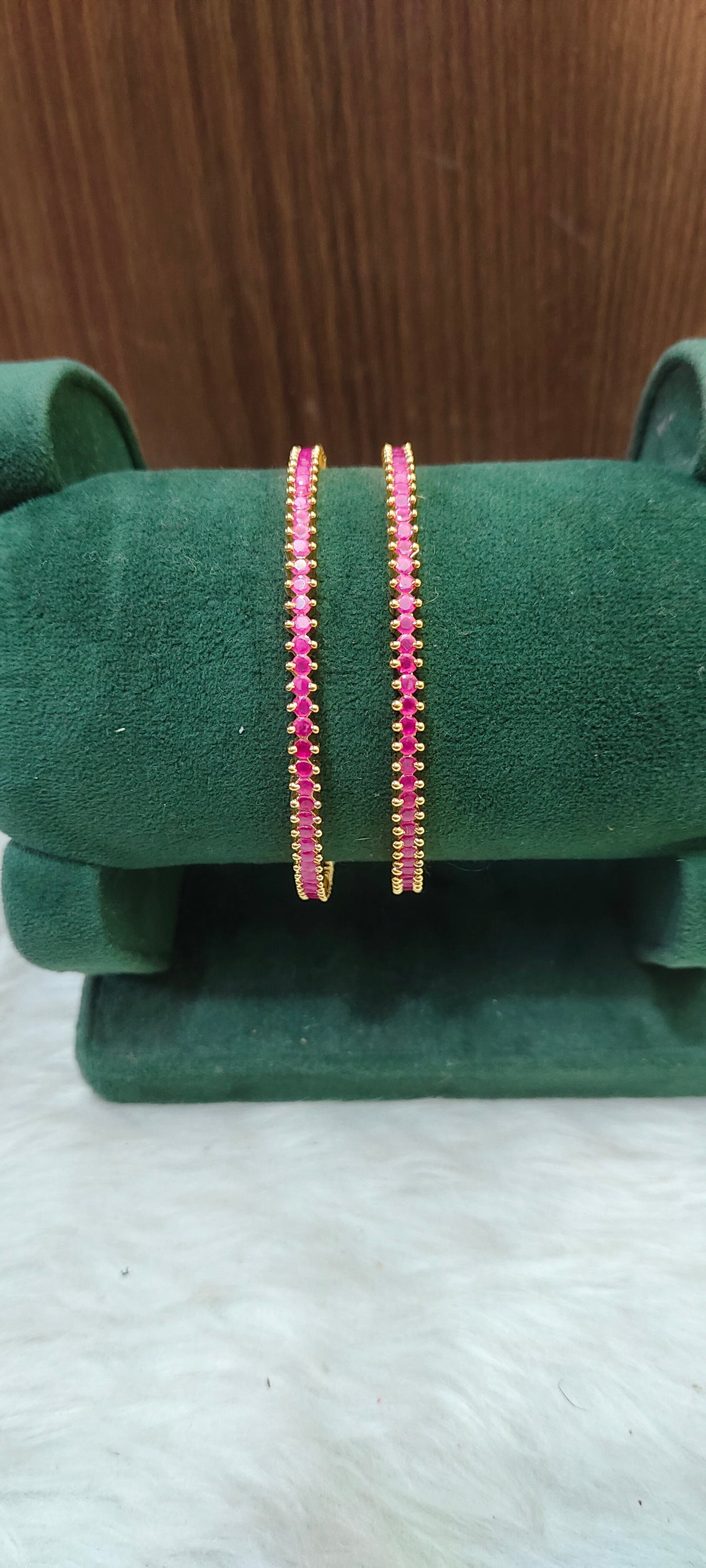 Pure panchaloham classy ruby bangles