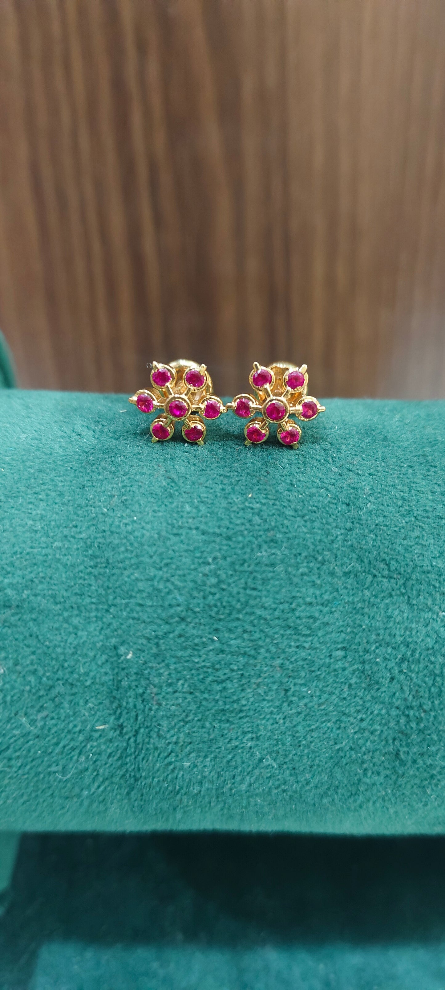 Pure panchaloham ruby studs