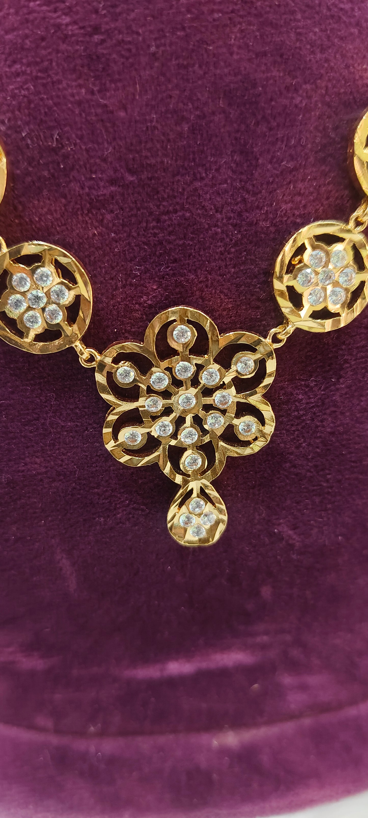 Pure panchaloham diamond look necklace