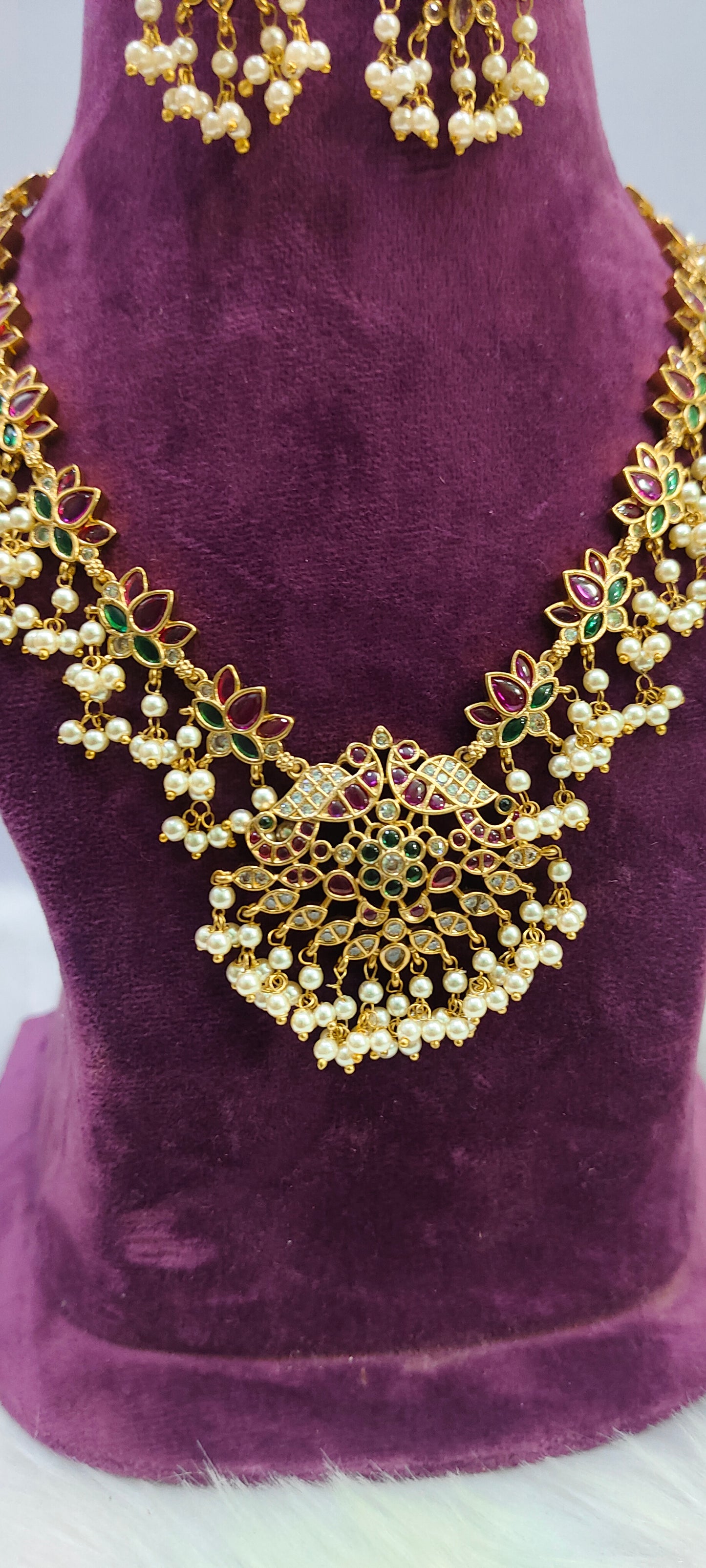 Elegant kepu pearl necklace set