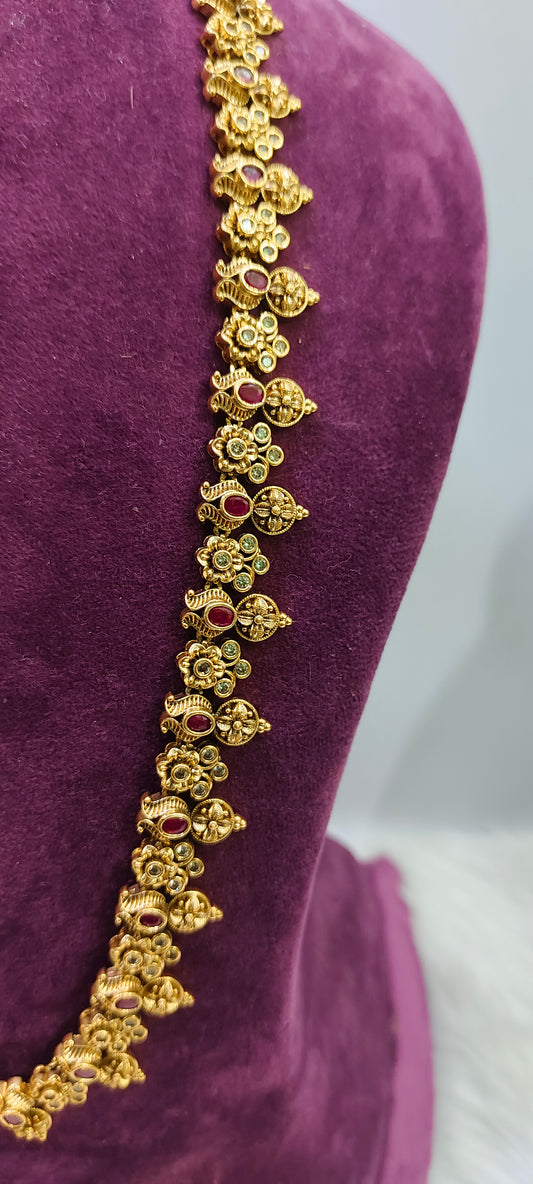 Premium antique nakshi non god motive kasu haram